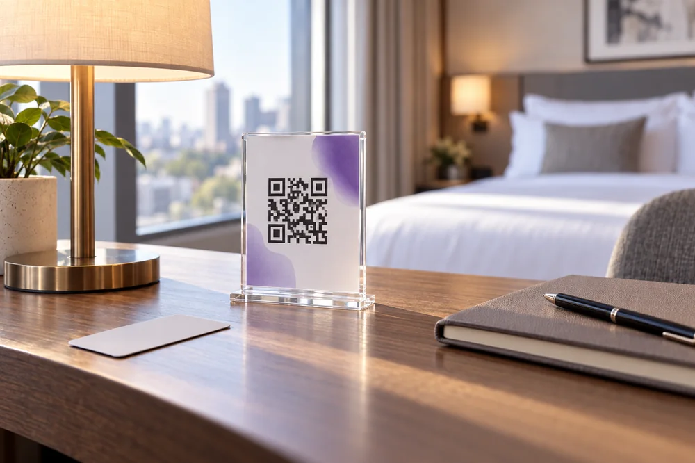 QR-Karten in Zimmern und Suiten