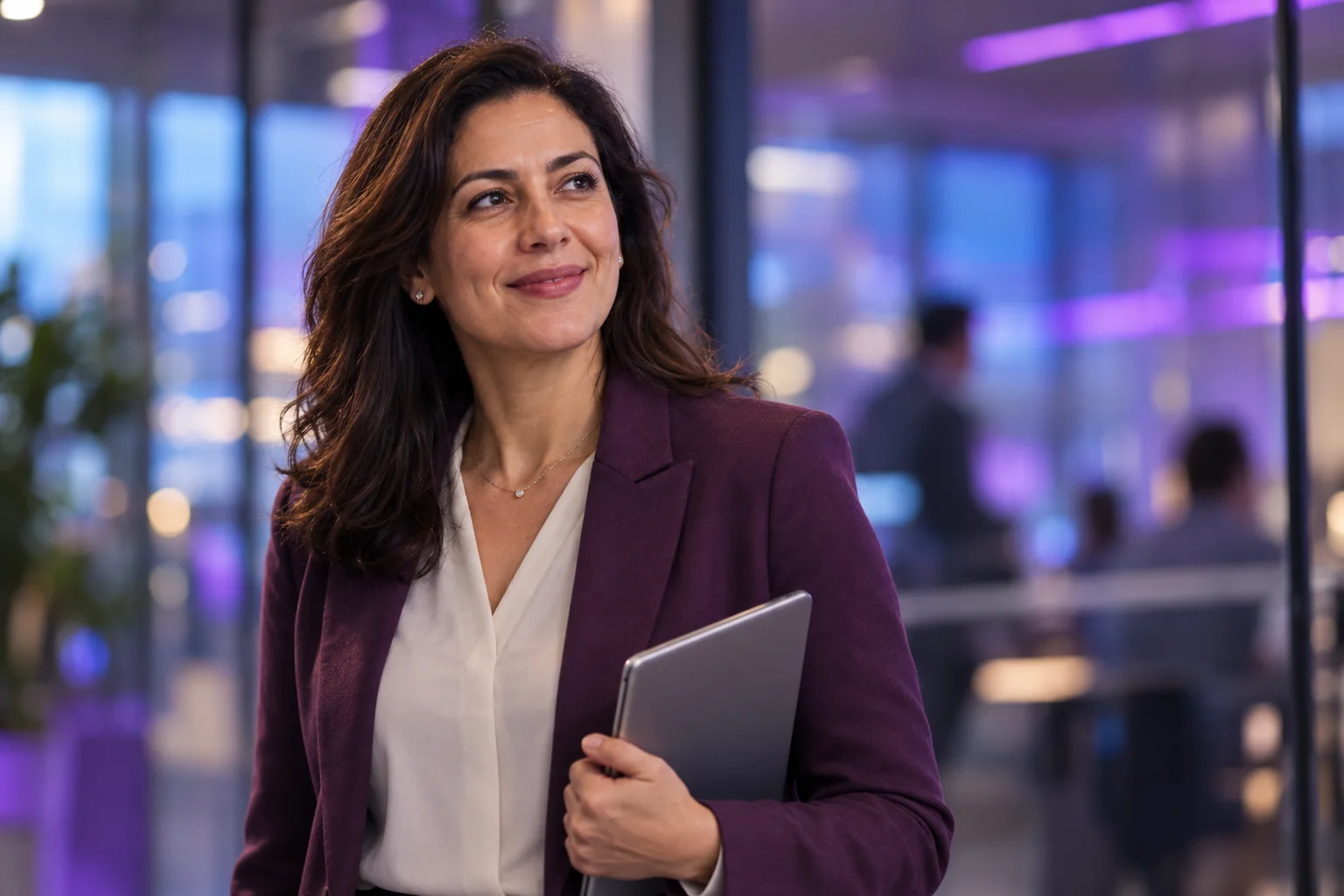 Regional customer experience manager in a modern office