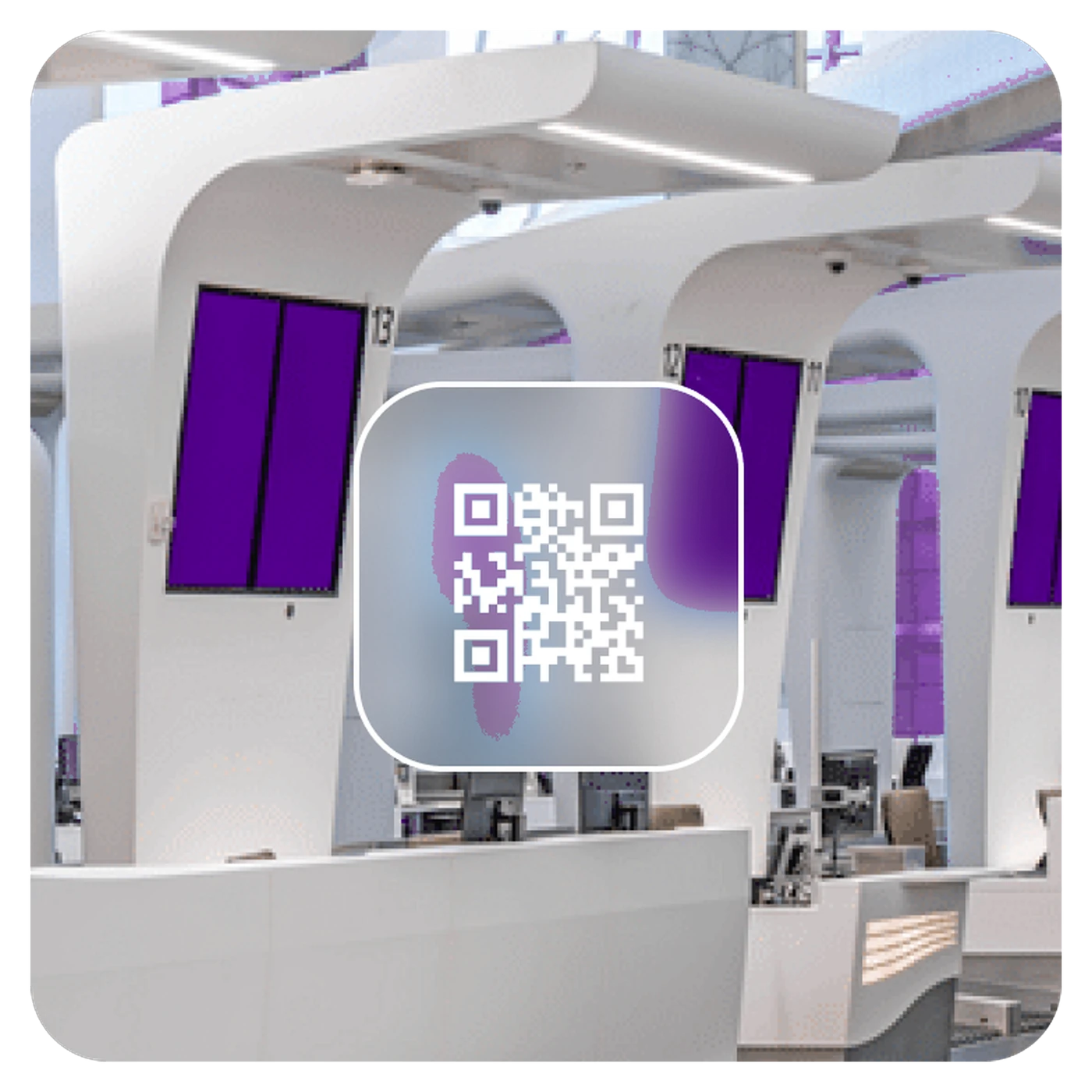 نقطة ملاحظات برمز QR داخل فرع